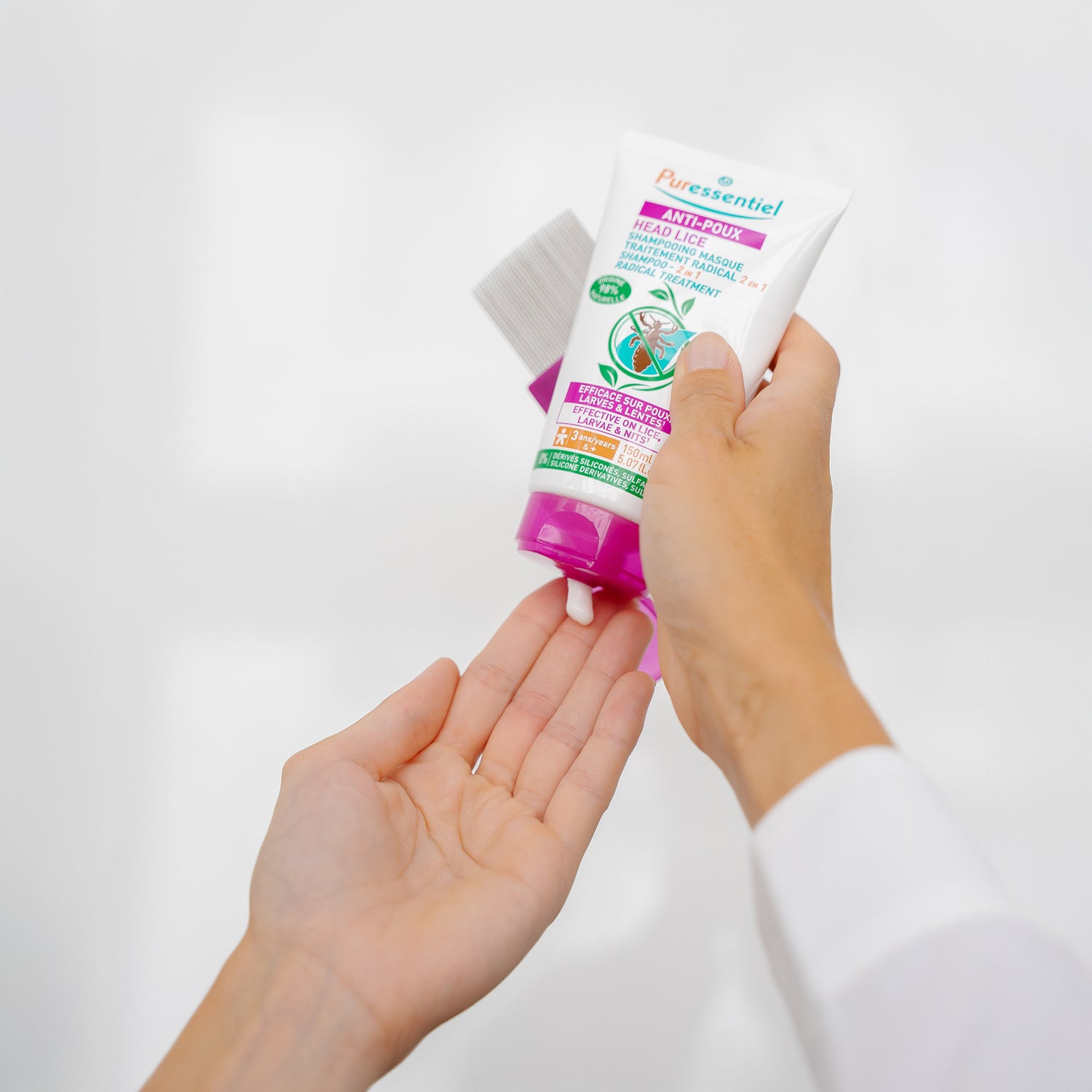 Anti-Läuse 2 in 1 Shampoo und Kur mit Kamm