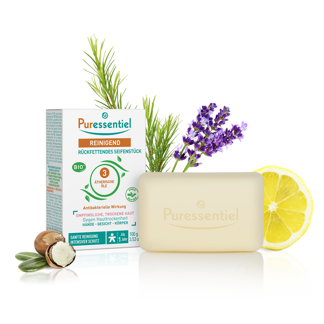 Rückfettendes Seifenstück