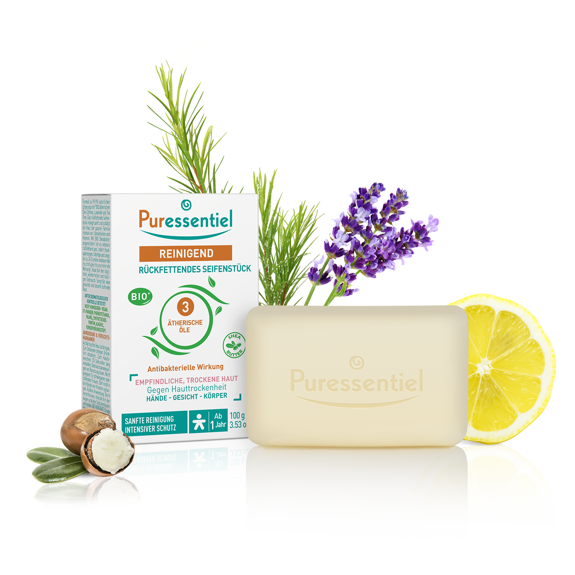 Rückfettendes Seifenstück